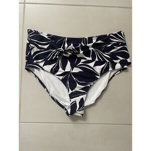 Anne Cole Swim Bikini Bottom High Waist Multicolor Print Swimwear